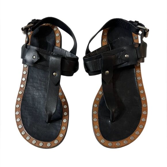 Isabel Marant black studded sling back Sandal size 8 - Picture 1 of 8